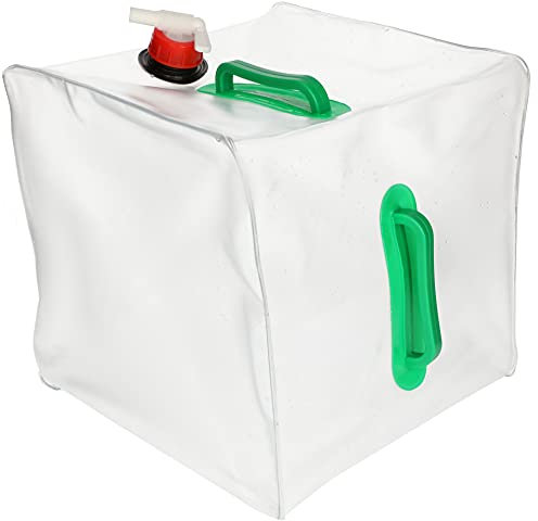 KOTARBAU® Bidón de Agua Plegable con Grifo 20 litros, Contenedor de Agua Plegable, Depósito portátil, 2 Asas de Transporte, Bidón garrafa con Grifo de vertido, Recipiente de Agua para Camping, Barco
