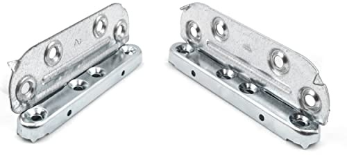 Design61 Juego de 4 herrajes de cama para somier de listones de muebles, juego completo para tornillos, 100 mm