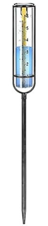 Loufy Regenmesser, 6-Glas-Regenmesser, Regenmesser für Den mit Pfahl, Bestbewertete Regenmesser für Den mit Pfahl (Blau), Einfach zu Bedienen, 4,7 X 43,9 cm