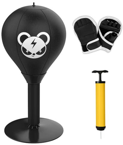 Stress Buster Punching Bag, Punchingball Tisch, Antistress Mini Tisch-Boxsack mit Starkem Saugnapf, Tisch Sandsack Boxsack, Boxbirne, Desktop Punching Bag für Kinder Erwachsene (A-Erwachsene Set)