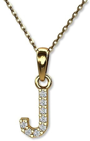 LillyMarie Buchstaben Kette Gold 333 Personalisierte Halskette mit Initial Anhänger Alphabet A-Z Buchstabenkette Damen Namenskette Geschenk für Frauen Weihnachten Geburtstag Valentinstag