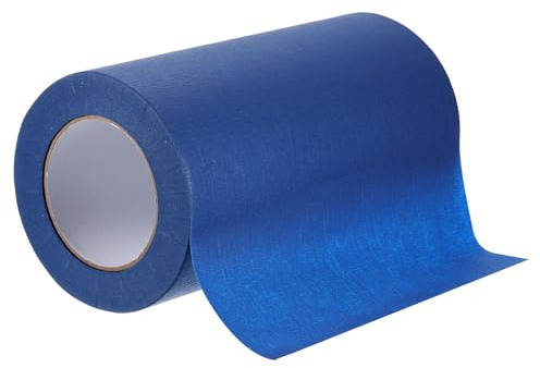 Rebower Masking Tape Blue Painters Tape Paper Tape [for Crafts DIY Walls Painting Packing Automotive Home Decoration Teaching]- 9.1 Inch x 60 Yards/1 Roll