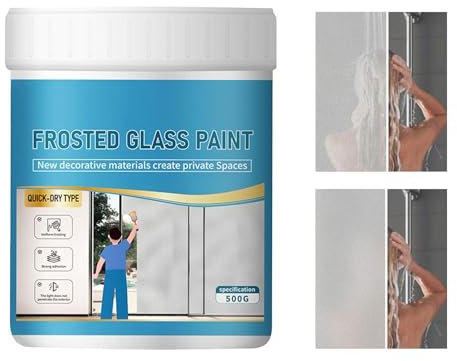 Generisch Milchglasfarbe, Milchglasfarbe für Fenster,500 g wasserfeste Sichtschutzfarbe | Mattierte Farbe für Glastüren, Badezimmer, Küche, Zimmer, Schiebetür