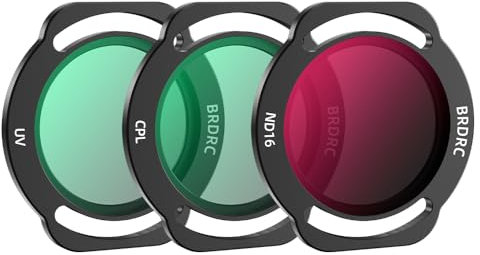 LiLiTok Neo ND Filter Set, Camera Lens Protection UV Filter ND Light Reduction CPL Polarizer Accessories for DJI Neo (ND16 UV CPL Filter Set of 3)