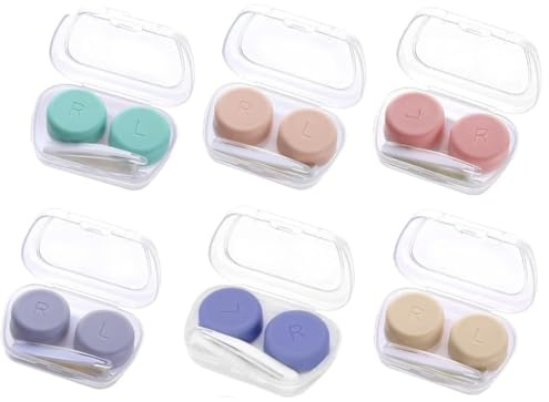 AIYVELU Contenedor para lentes de contacto, Estuche de viaje para lentes de contacto