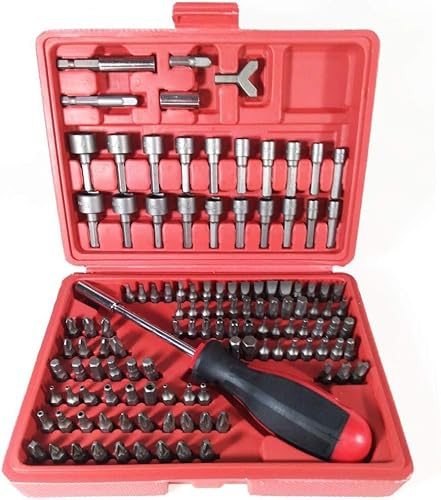 Set Inserti Avvitatore Cacciavite Adattatori 122 Pezzi Punte Torx Stella Taglio Cacciaviti Giravite Con Prolunga In Valigetta