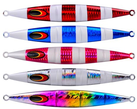 YIGZYCN Leurre de pêche, leurre flottant, leurre plombé, montage lent, coule rapidement, leurre jigg, leurre lumineux pour sandre