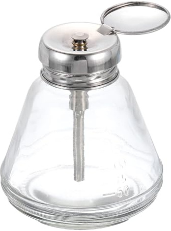 QUARKZMAN 180ml Lösungsmittel-Alkohol-Spender 6,1 Unzen | Konischer Druckflüssigkeitsspender-Pumpenflasche Sprinklerkopf, Mit Kupferröhre und Kupferkern, Für Aceton-Polierentferner