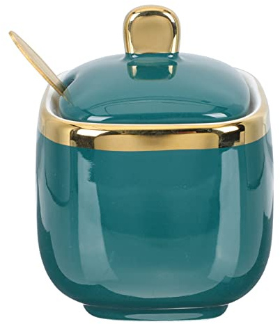 OFFSCH Tarro De Especias De Cocina Recipiente De Cerámica Azucarero y Salero Práctico y Duradero