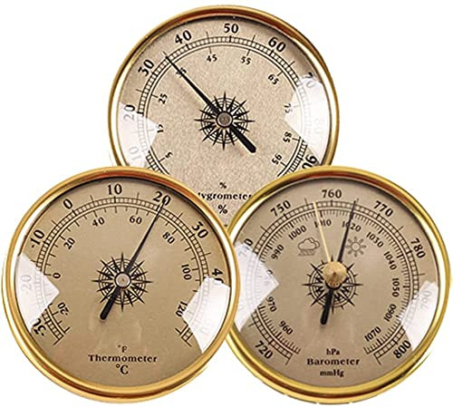 SFQEVHRZ Barometers， 3 In 1 Air Pressure Gauge Thermometer Barometer Hygrometer 72mm Fishing Accessories Tools, For Wall Mount Embedded Weather Forecast Station