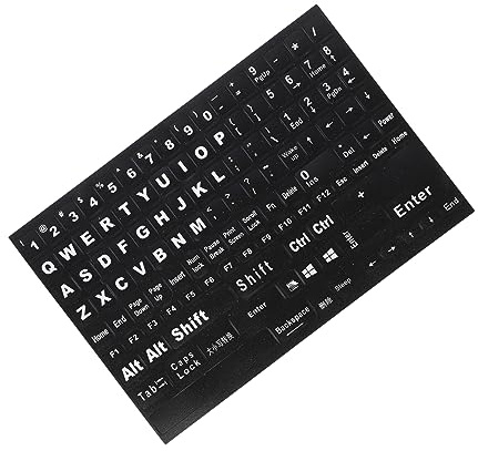 Holibanna English Keyboard Stickers Replacement Set for Laptop and Desktop Computer Keyboard Replacement Stickers Full Letter Layout for Typing and Computer Accessories