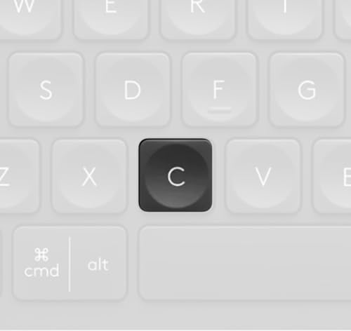 Touches simples pour clavier Logitech Craft/MX Keys S/MX Touches Mini/MX Touches S pour Mac/MX Touches Mini pour Mac (Noir/Graphite, [C] Key)