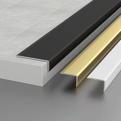 Coayuou Winkelprofil Türabschlussleisten 3 Stück 90cm Eckleisten Metall Pflegeleicht Kantenprofil Alu Für Perfekte Kantenabdeckungen Im Innen- Und Außenbereich(Weiß,15 * 10mm)