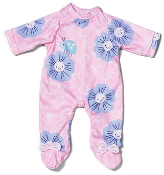 BABY born rosa sparkdräkt med blommor för 43 cm dockor, 838891 Zapf Creation