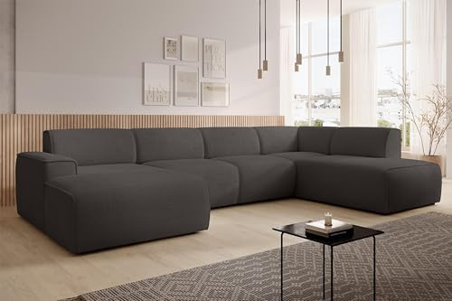 AXLIVING XXL Sofa U Form Didim Grau 378 cm breit modern & großzügig R