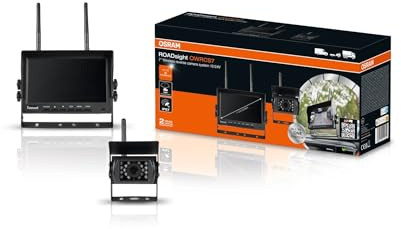 Sistema de cámara de reversa inalámbrica OSRAM ROADsight, OWRCS7, Monitor AHD de 7, HD 1080p, hasta 4 cámaras