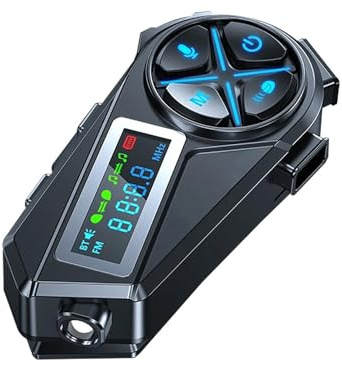 Fasizi Casque de Moto avec écouteurs sans Fil Bluetooth, Casque avec Microphone, écouteurs Mains Libres pour Une Personne, étanche IPX6, Musique, Microphone Doux