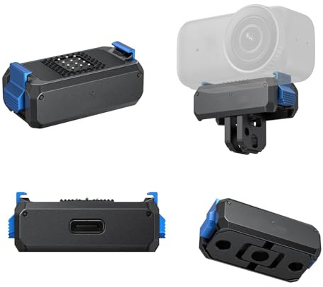 ZLiT uppladdningsbart magnetiskt fäste för DJI Osmo Nano, snabbupplåsningsförlängningsfäste för Osmo Nano actionkamera basstativ (svart)