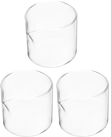 BESPORTBLE Lot de 3 Petits Pichets à Lait en Verre 60 Ml Distributeurs de Sirop pour Café Pichets à Crème Accessoires Polyvalents pour Maison Restaurant et Hôtel