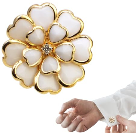 Dekorativa knappar för klädesplagg | Elegant vintage metall för hantverkskläder - Klippproppar för kvinnliga blusknappar och smycken, present till kvinna mor och handboys