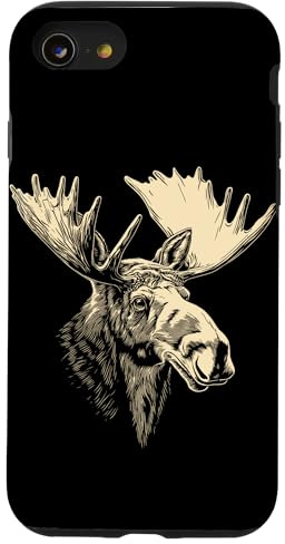 Elan Moose Elan Mâle Femelle Bois Cerf Elans Sauvages Coque pour iPhone SE (2020) / 7/8
