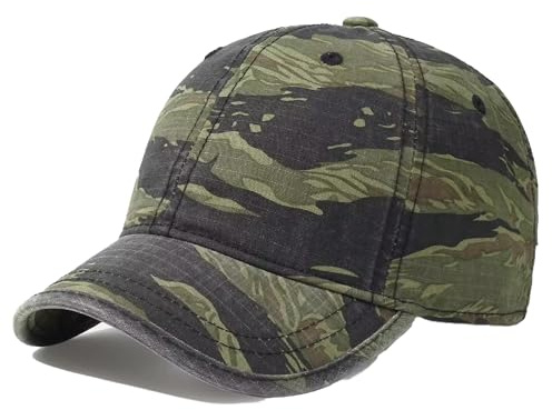 TYHAOYOU Unisex Camouflage kurzem Schirm Baseball Cap Adjustable Outdoor Quick-Dry Sport Basecap (DE/NL/SE/PL, Numerisch, 56, 59, Olivgrün)
