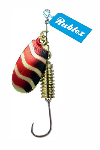 RUBLEX - 5 Cucharillas de Pesca VELTIC-2 ORN 3,50 GMS. Anz. Simple sin Muerte