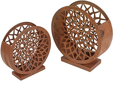 FRANK FLECHTWAREN Windlicht Ornament im 2er Set