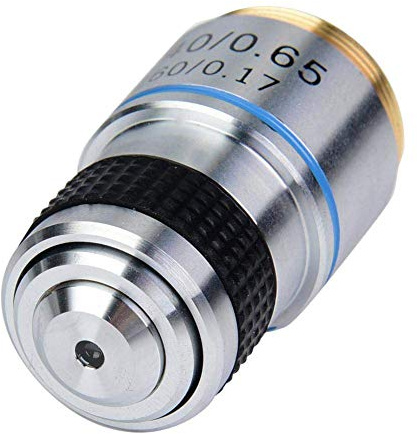 Microscope Objectif POWERTOOL 185 Objectif Achromatique avec Anneau Moleté pour Microscope Biologique, 20X, 302