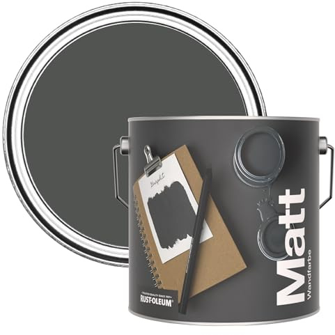 Rust-Oleum Peinture Mate Murs et Plafonds Grise - Graphite 2,5L