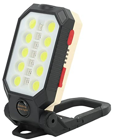 Lampe de Poche Rechargeable Mini COB LED Réglable à 180 Degrés avec Coque IP66 1000LM pour Réparation de Voiture Ménage et Panne d'électricité