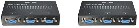 2 x 2 en 1 salida VGA VGA 2 puertos A, monitor de dos fuentes, divisor manual de interruptor