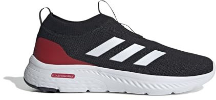 adidas Cloudfoam Move Sock Shoes Chaussures Basses sans Football, Core Black/Cloud White/Better Scarlet, 42 2/3 EU