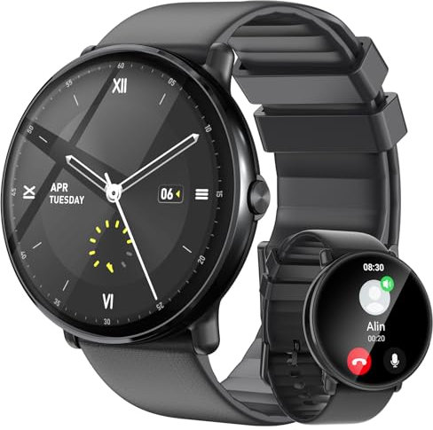 Gerpeng Smart Watch for Men - 1.43” AMOLED Display, Smartwatch with Call Function, 111+ Sports, IP68 Waterproof, Fitness Watch with Heart Rate SpO2 Sleep Monitor Step Counter for Android iOS