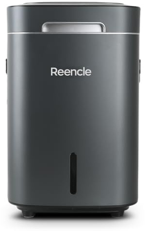 Reencle Electric Composter 14L Food Waste Compost Bin - Indoor Composting Machine, Odor-Free Rapid Decomposition, Whisper-Quiet, Turns Scraps into Soil for Home & Kitchen, Includes Starter Kit, Silver