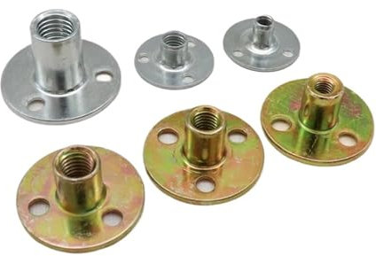 10/20pc Farbe Verzinkte Mutter Drei-loch Locking Flansch Mutter Runde Flache Basis Lock Muttern T Möbel muttern Schraube M6 M8 M10 M12 (Size : 12x40whitezinc-10pcs)