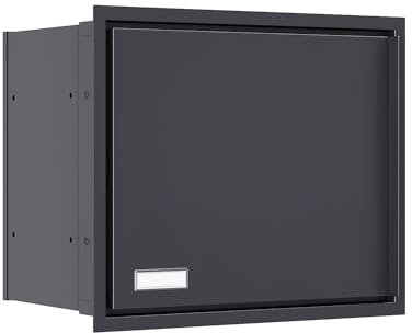 Boîte aux lettres encastrable Stockholm anthracite Bravios, Boite a Colis