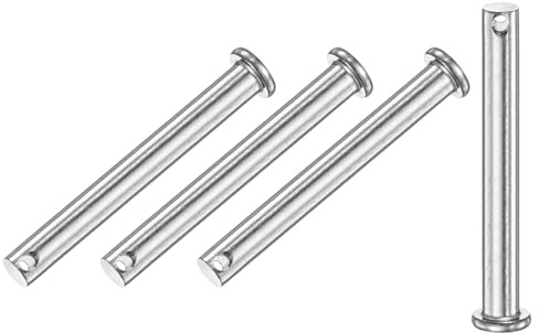 M METERXITY 4 Stück Einloch Klauenstifte, M8 x 80mm 304 Edelstahl Flachkopf Klauenstifte für mechanische Verbindungen/Lastwagen/Rasenmäher, Verbindungsstift Scharnier Wiederverwendbar