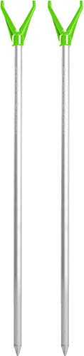 normani 2-er Set Rutenhalter Rutenständer V-Auflage mit Schnurlaufkerbe - 75 cm - Aluminium Rostbeständig Langlebig - 2 Stück Angel- Kescherhalter Universell Einsetzbar