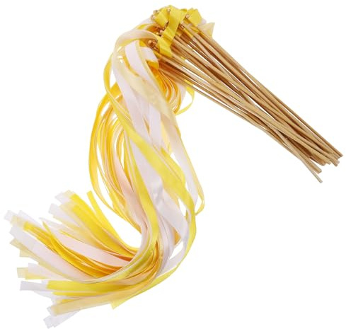TOGEVAL Lot de 30 Baguettes de Fée avec Rubans Colorés Décorations Lumineuses Tournantes pour Mariage Anniversaire et Fêtes Accessoires Festifs Polyvalents pour Ambiance Magique et