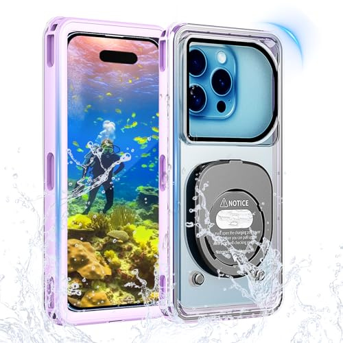 FainFun Protection Telephone Eau, IPX8 Coque Etanche, 6,95 in Pochette Etanche, Pochette Telephone Portable, étuis, Convient à la Plongée, Surf, Natation et à d'autres Activités Aquatiques (Violet)