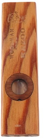 Dilwe Kazoo, en bois, 96 x 26 mm, avec boîte en métal, excellent instrument compatible avec la guitare et l’ukulélé, pour les enfants, les amis, les amateurs de musique