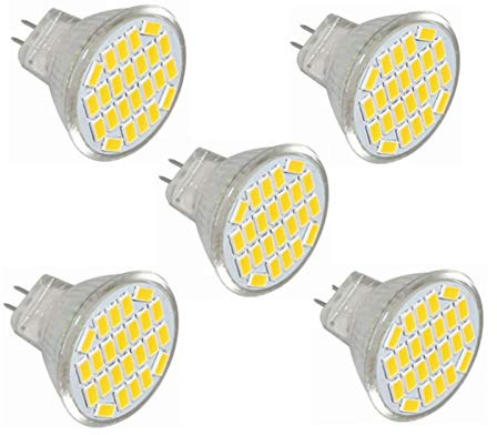 WELSUN GU4 LED Bulb MR11, 4W (Replaces 40W), Warm White/Cool White, Pack of 5 [Energy Class A (Color : Warm White)