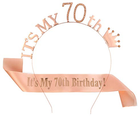 BN Fascia Per Corona Di Compleanno, Accessori Per Decorazioni Di Bomboniera E Regalo, Con Cintura Per Donne, 70 Anni
