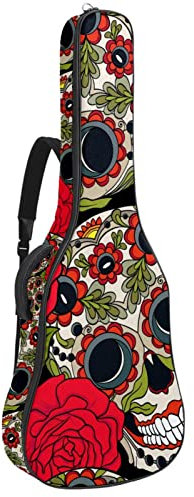 Akustikgitarre Tasche Wasserdicht Gitarre Rucksack Dicke Weich Gepolstert Schwarz Weiß Geometrie Konzertgitarre Tasche, Farbe7, 42.9x16.9x4.7 in, Taschen-Organizer