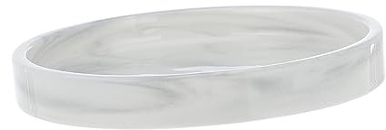 Cabilock 1 Pc Assiette En Céramique Marbrée Plat De Service Rond Bague En Céramique Vide-poche Rond Plateau En Plateau Décoratif Bac à Garniture Marbre Polyvalent