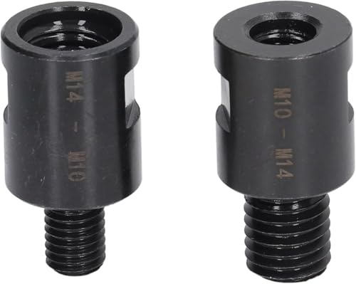 Telituny Gewindebohrer-Adapter M10 M14, 2 Stück Winkelschleifer Schraube Gewindeadapter M10 auf M14 und M14 auf M10 für Winkelschleifer Polierer Bohrer Schnittstelle Anschluss Konverter Adapter