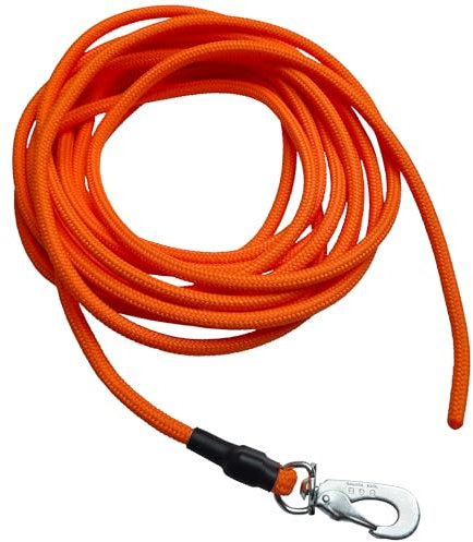 Schleppleine mit oder ohne Handschlaufe | Signalorange | rund, 6/7mm | 3-50m | Kunststoff/schwimmfähig (ohne Handschlaufe, 5 m, schwimmfähig)
