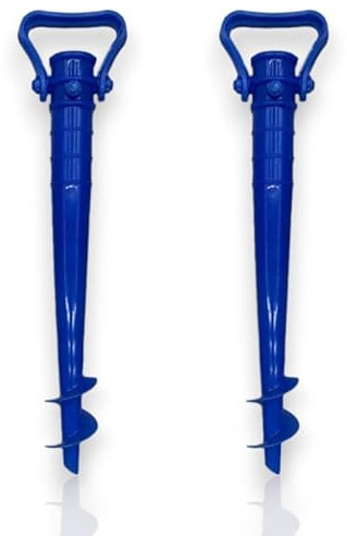 2 pezzi picchetto per ombrellone ancoraggio spiaggia e giardino in plastica colorata colori casuali