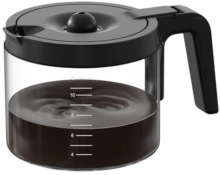 12-Cup Glass Coffee Pot Jug Replacement Compatible with Keurig K-Duo 5100 Single Serve K-Cup Pod & Carafe Coffee Maker, NOT Fit K-Duo 5000 Essentials Model